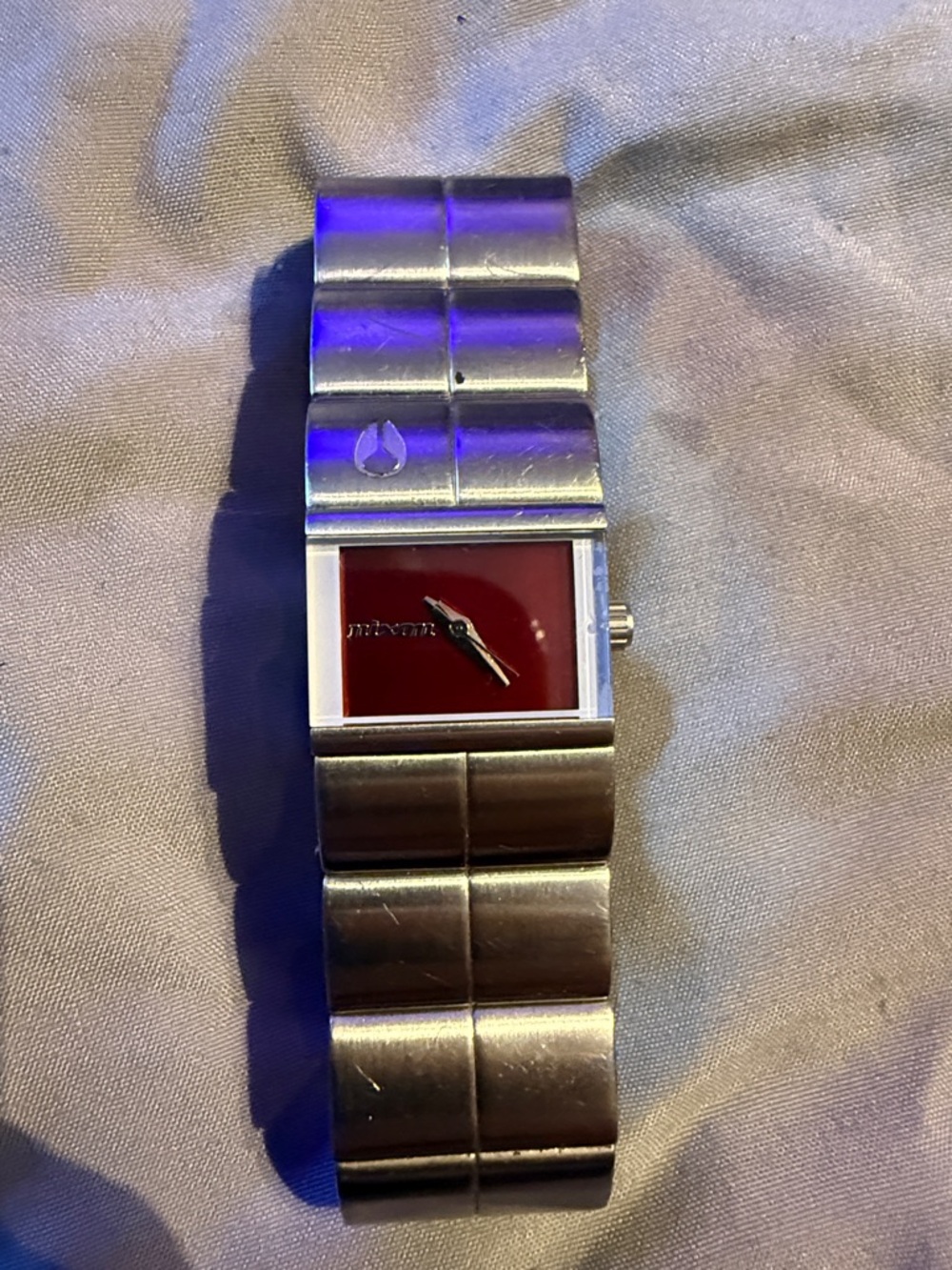 Nixon Brickhouse Stainless Steel Bracelet Watch - Red Dial